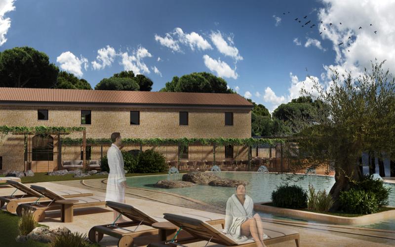 There will be four Roman-era-inspired areas guests can experience during the bathing journey / Studio Apostoli