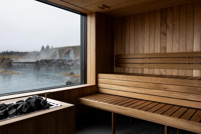 There is also a dry sauna and a wet sauna positioned on the forest edge / Laugarás Lagoon