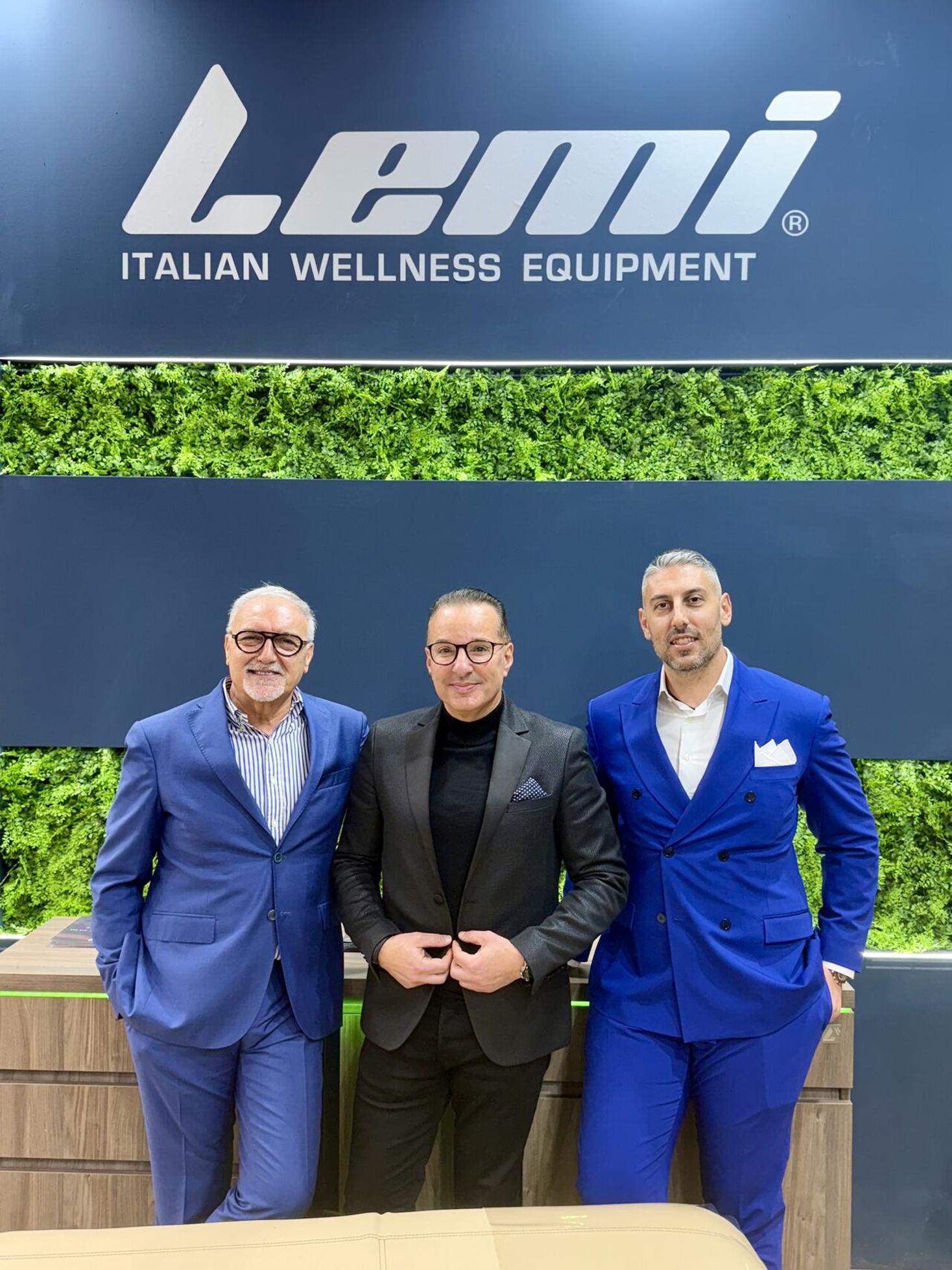 From left to right: Emilio Brusaferri, founder of Lemi Group; Riadh Bouaziz, CEO of RKF Group; and Matteo Brusaferri, Lemi GM / Lemi From left to right: Emilio Brusaferri, founder of Lemi Group; Riadh Bouaziz, CEO of RKF Group; and Matteo Brusaferri, Lemi GM / Lemi