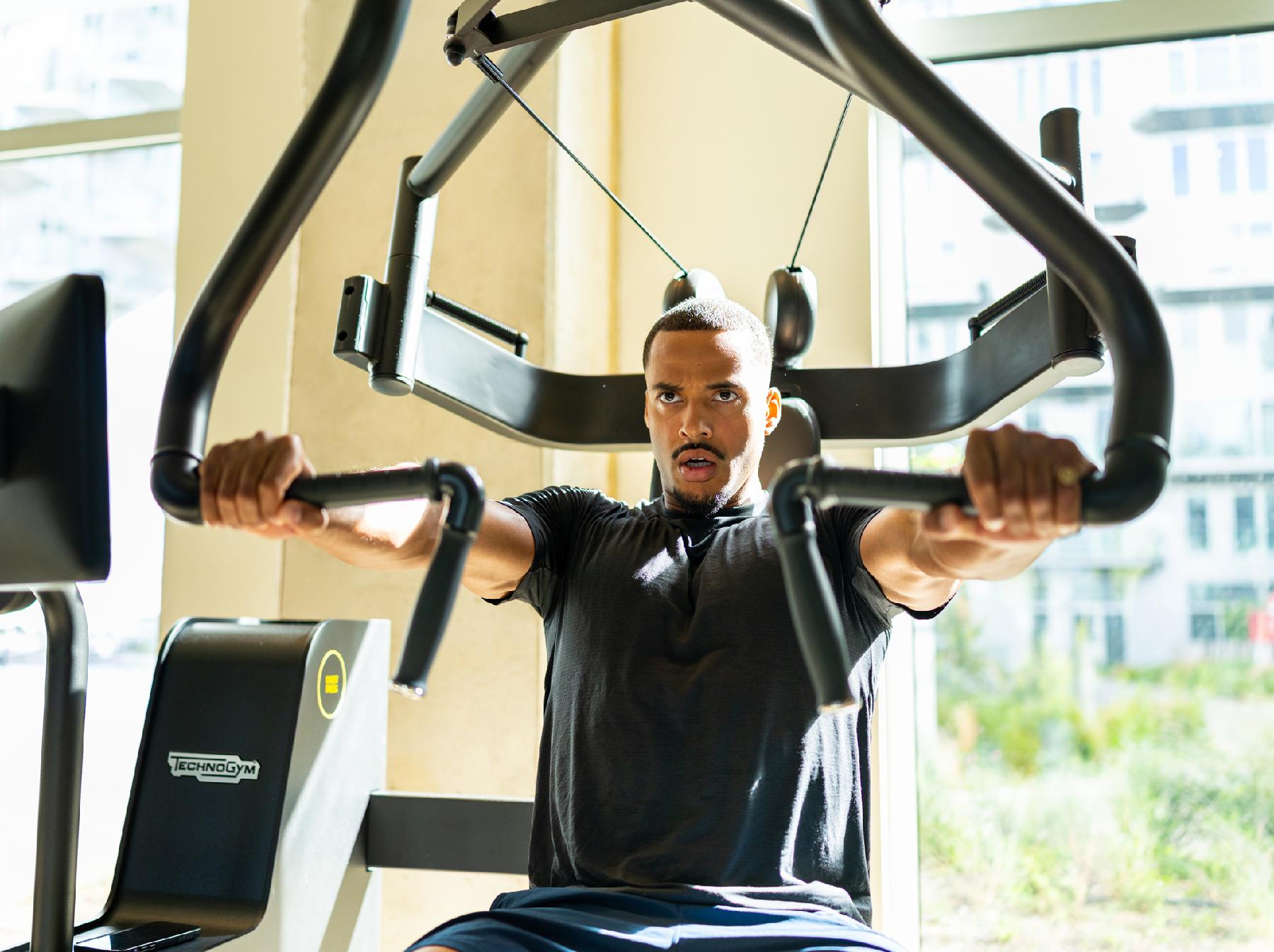 Man using Technogym Biostrength