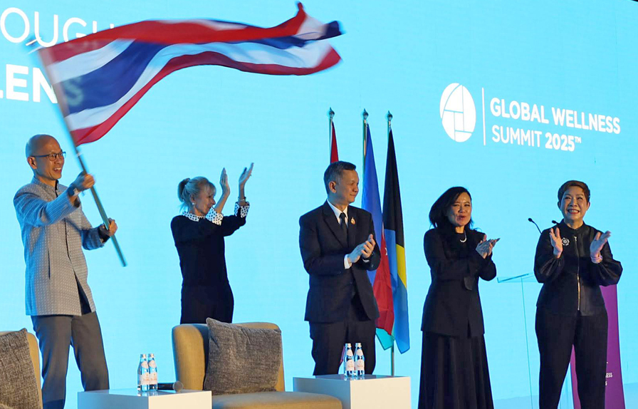 Excited for the next summit, waving the Thai flag
