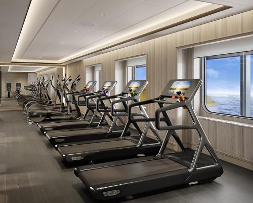 The fitness studio will be on the fourth deck of the ship alongside the Ritz-Carlton Spa / The Ritz-Carlton Yacht Collection