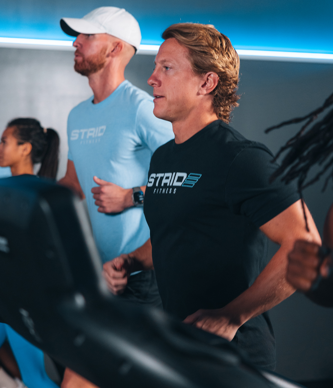 Men on treadmills