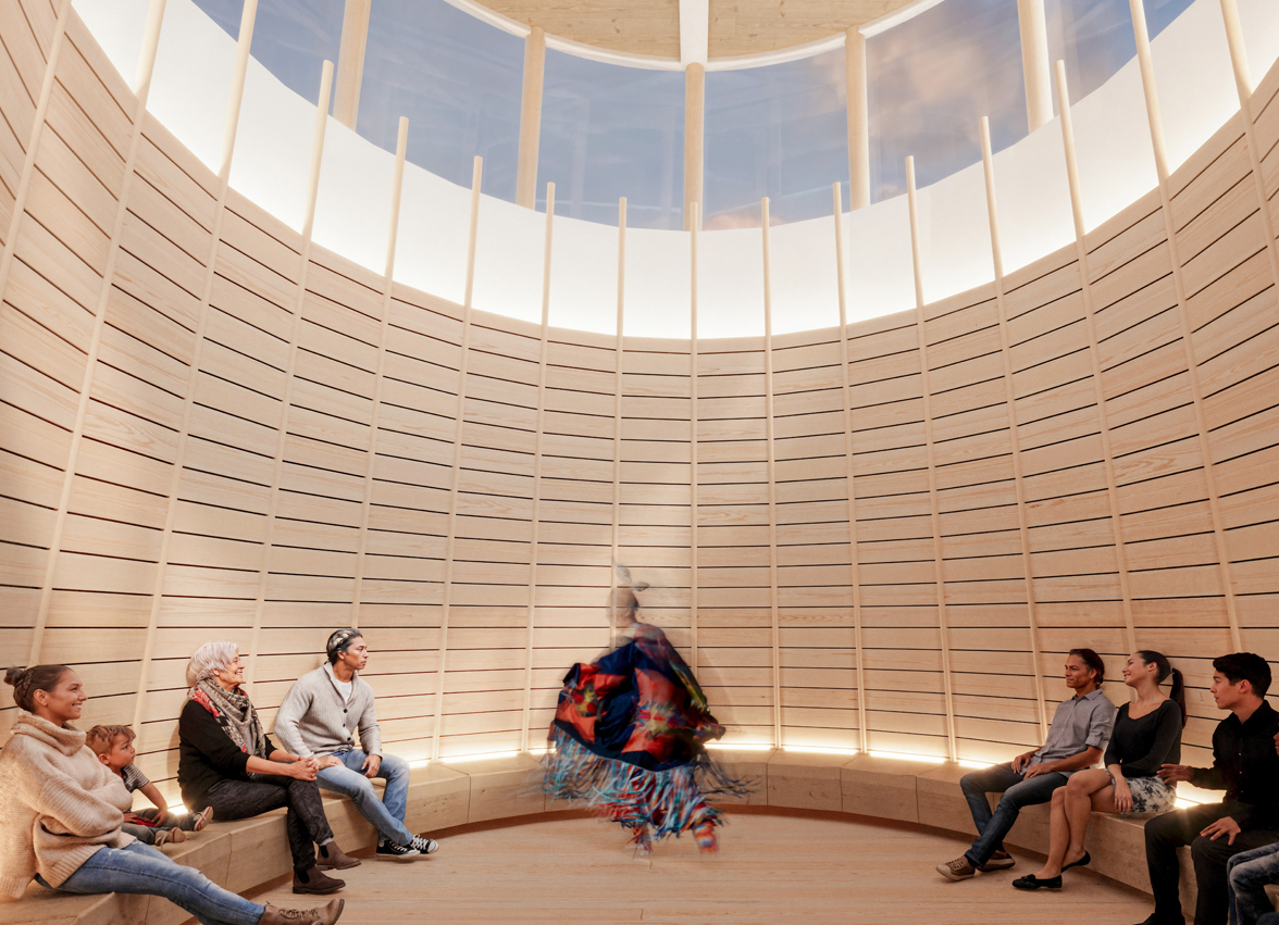 Timber was chosen for its sustainable qualities and historical importance