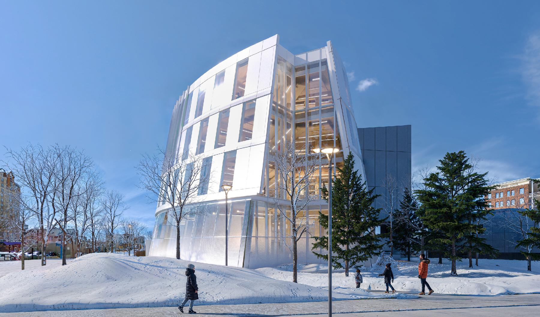 The building’s design was inspired by the tipi, with its pale colour and sloping sides The building’s design was inspired by the tipi, with its pale colour and sloping sides