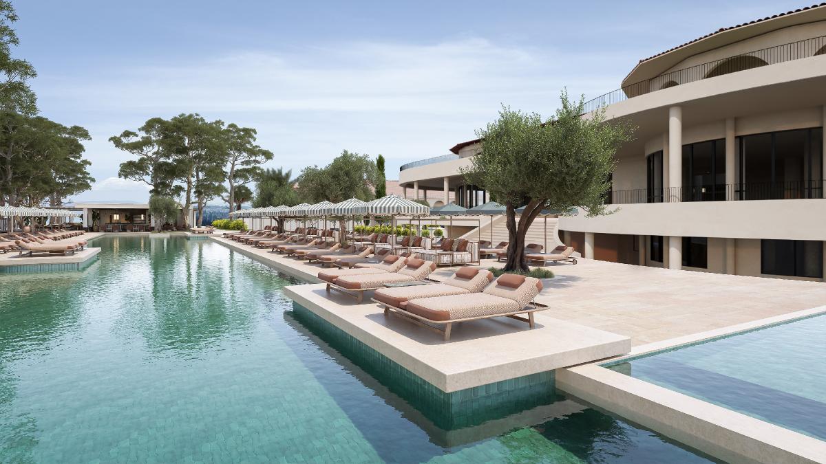 There will be a range of indoor and outdoor pools at Conrad Corfu / Cube Concept