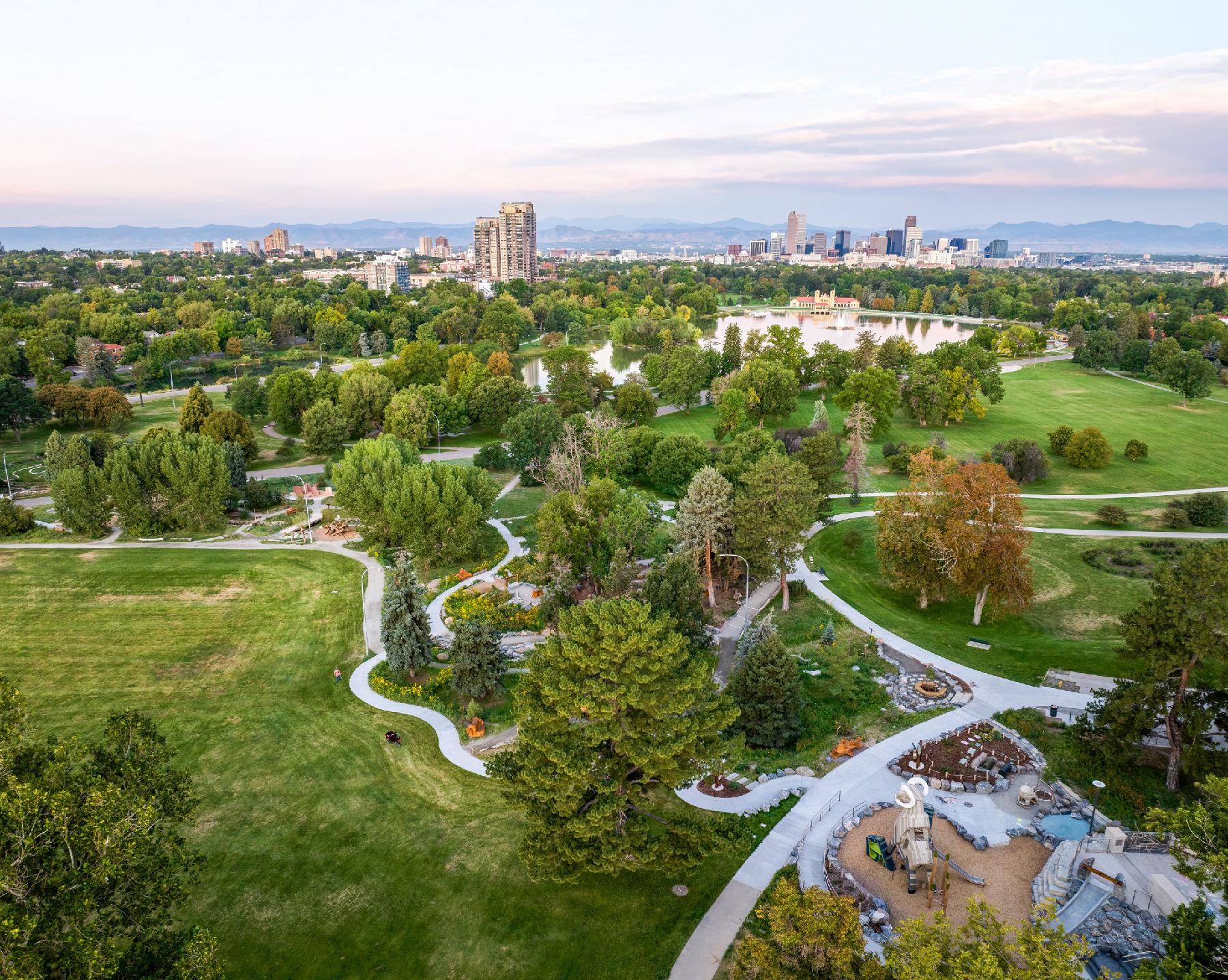 ariel view of City Park Nature Play