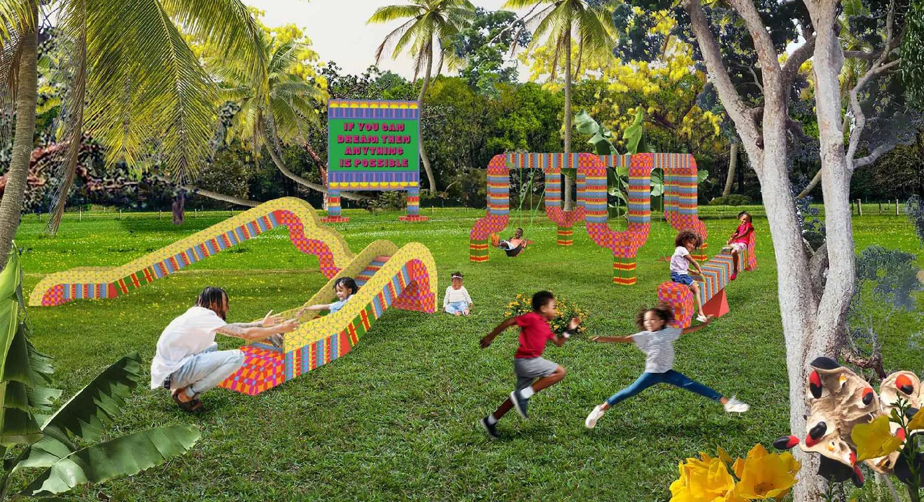 children in playground