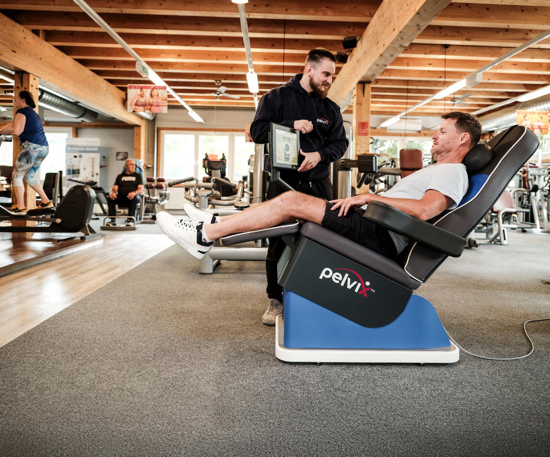 Man on Pelvix Chair