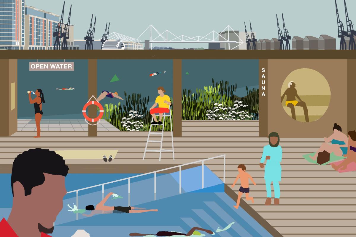 Developer-operators of wellness facilities are being invited to express their interest in working on the project / Royal Docks Waterways