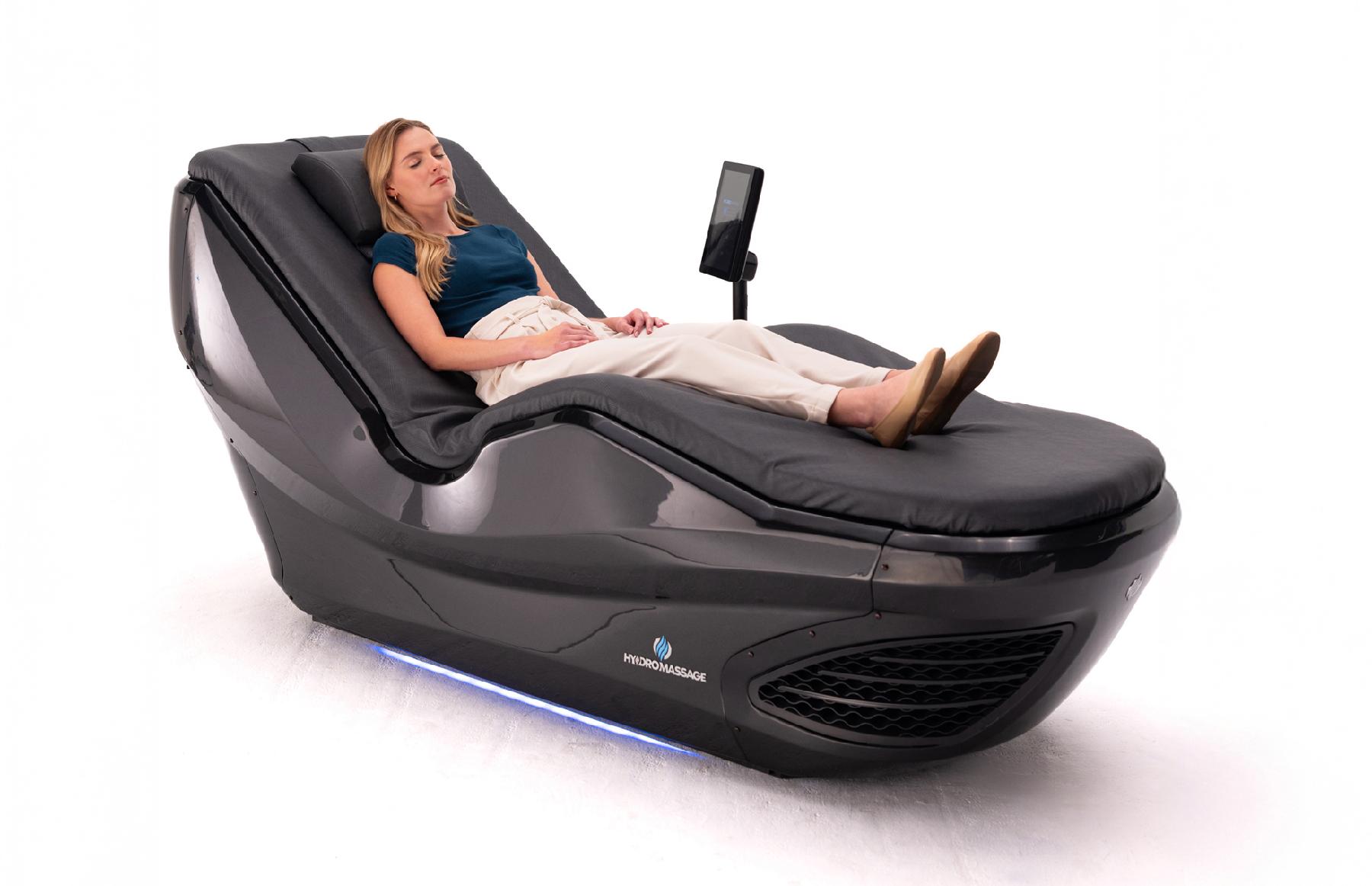 Members remain clothed while enjoying the HydroMassage