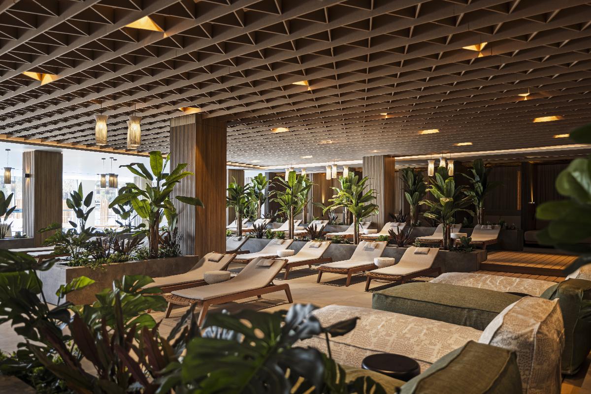 The spa has extensive indoor and terraced relaxation lounge space / Valamar