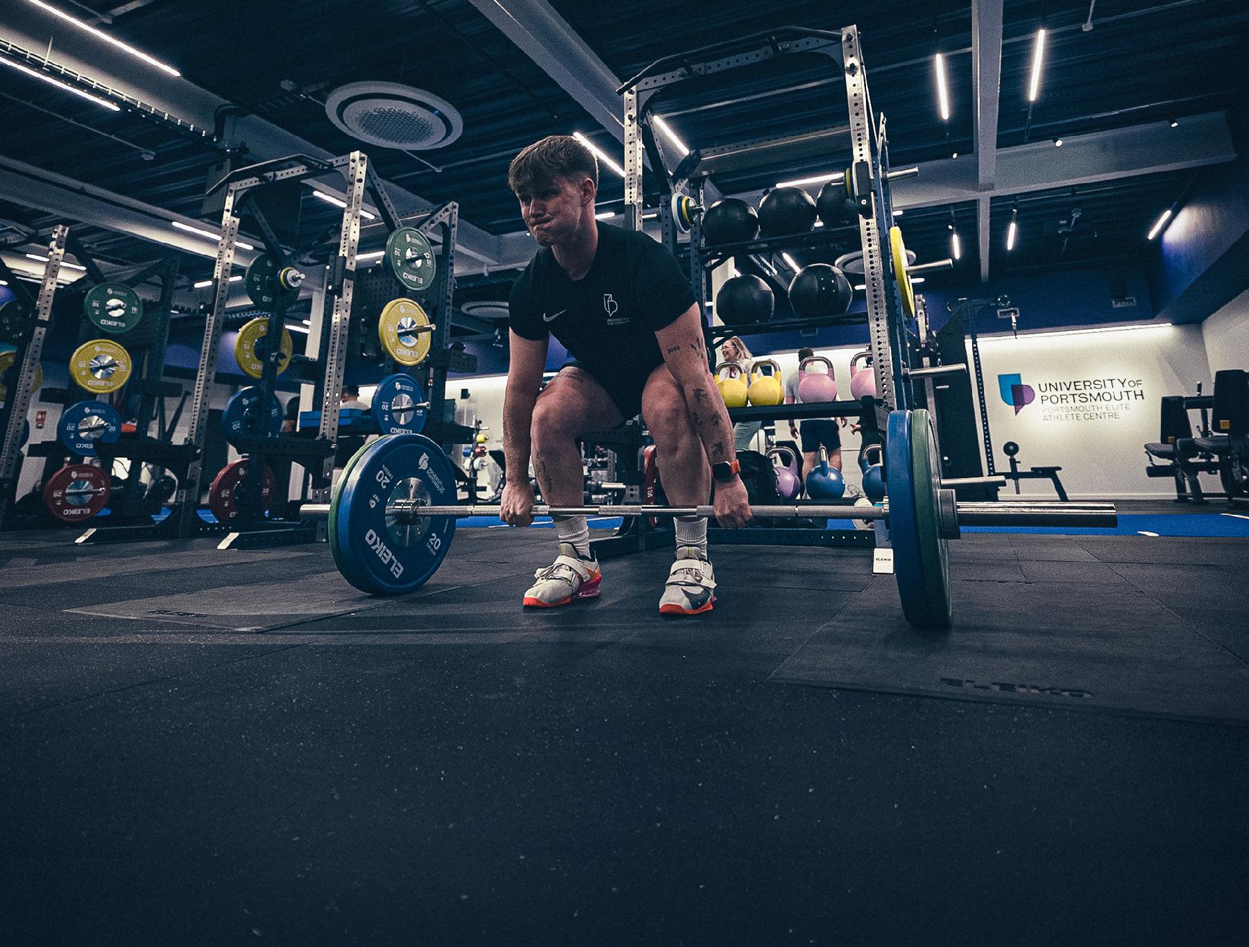 Man lifting a weight