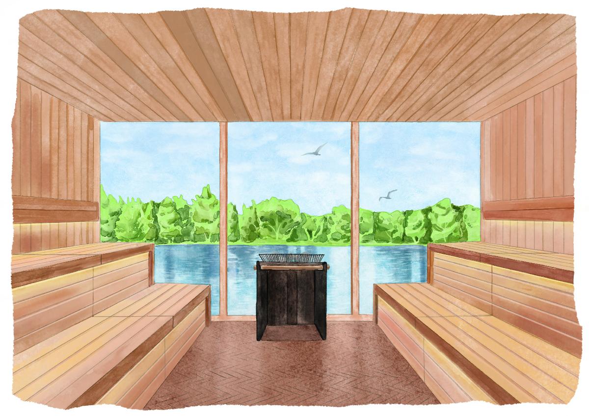 Wellness facilities at Sæl Spa include saunas / Fulham Pier