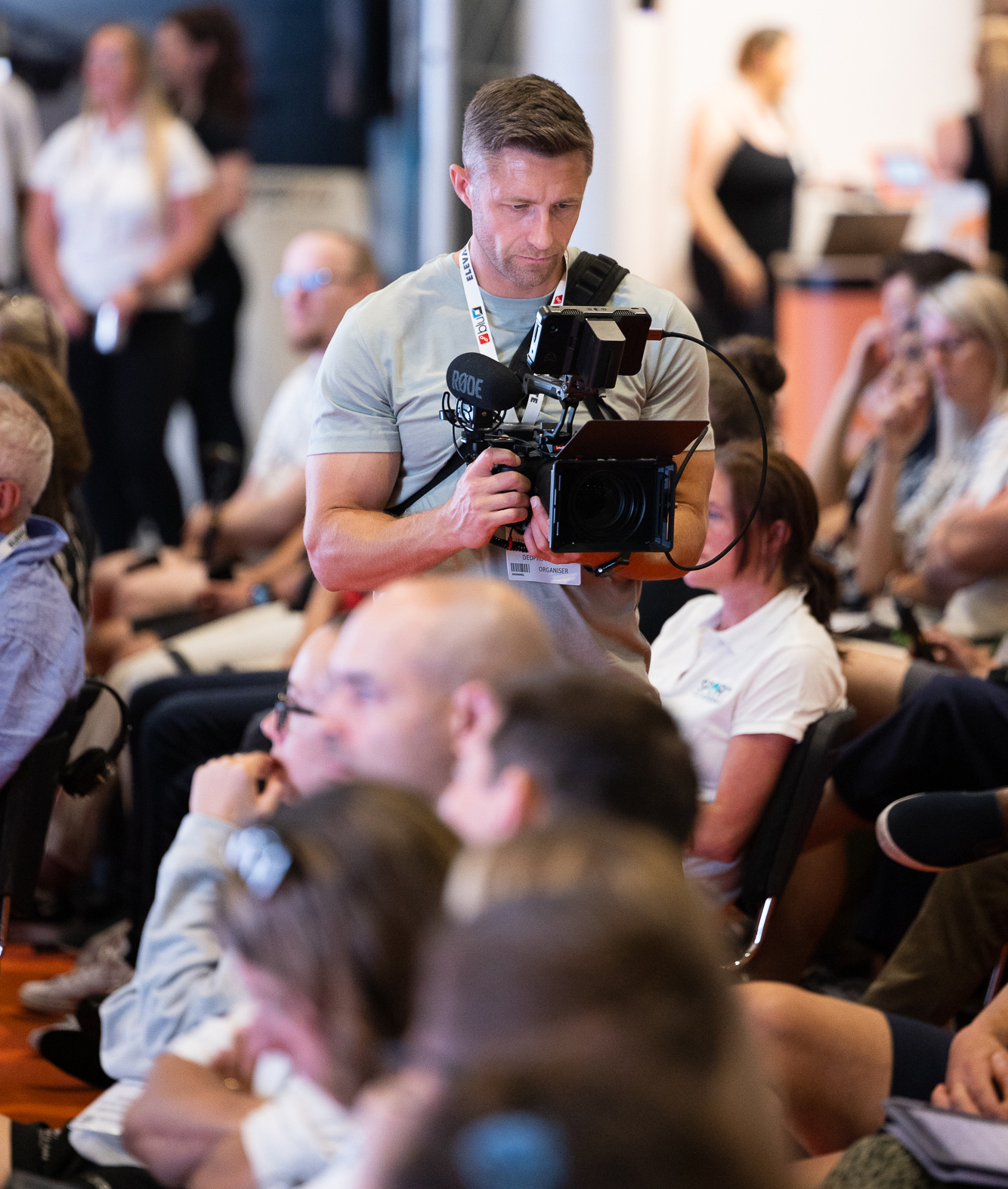 Crowd being filmed