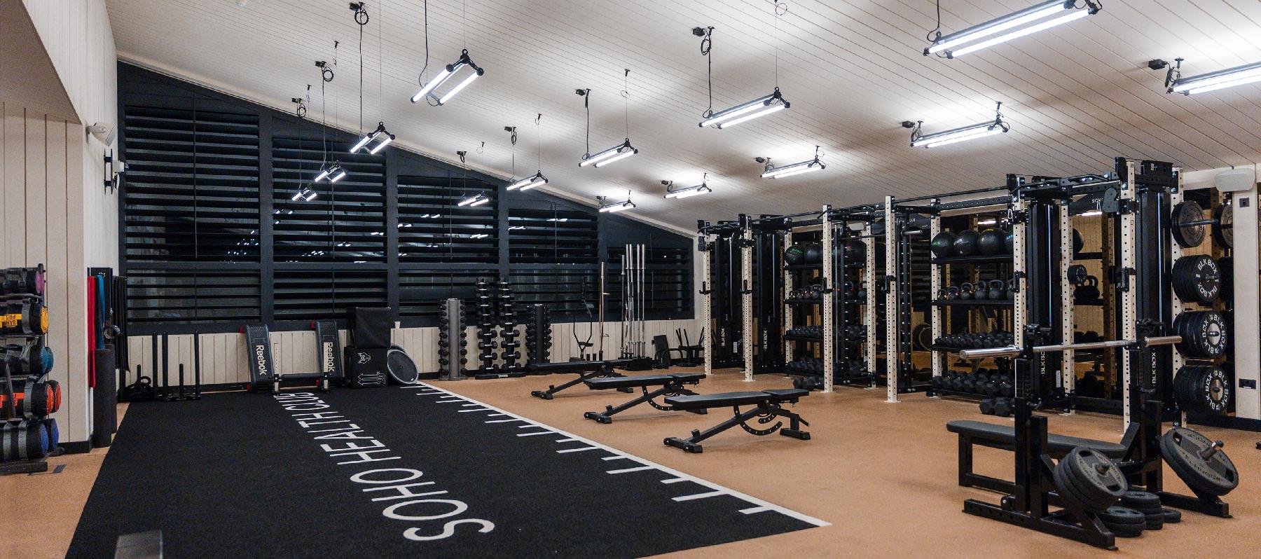 The hybrid training space feels both premium and practical