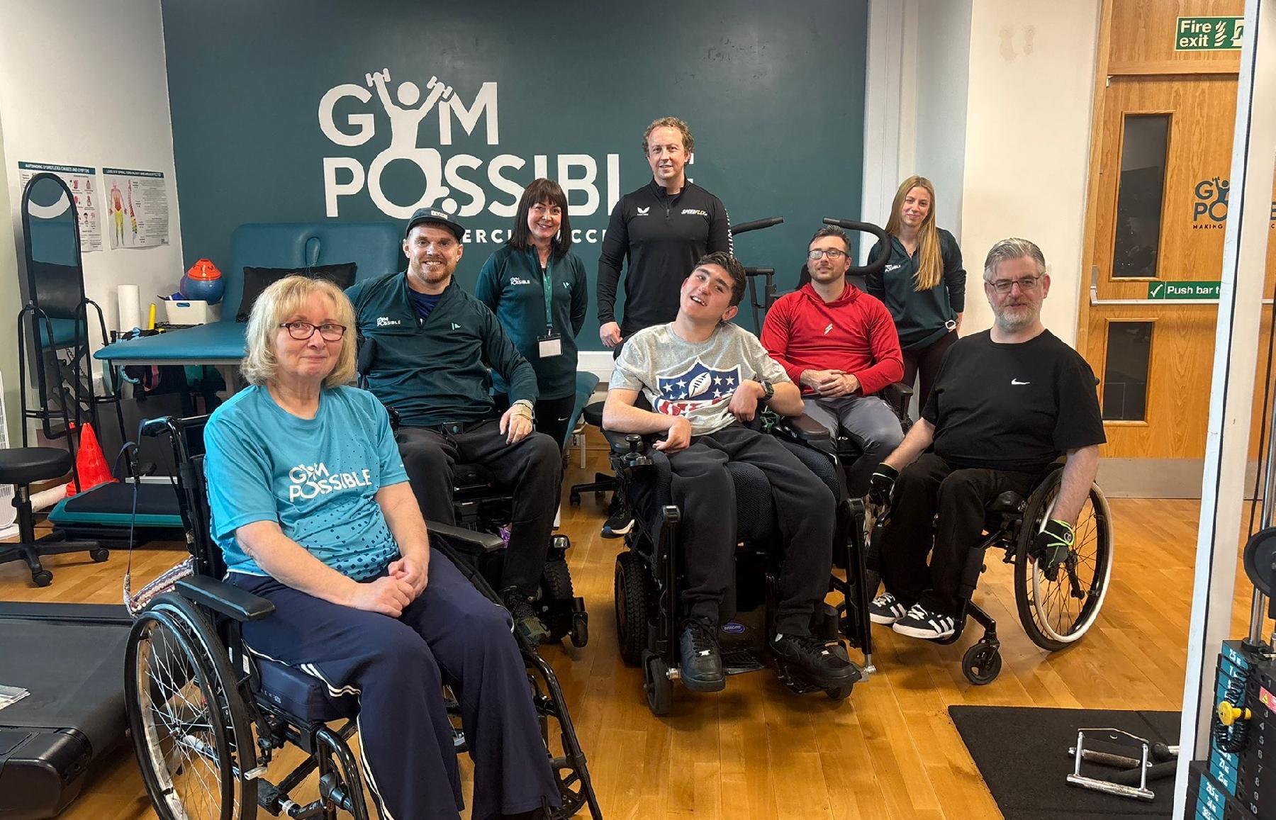 The adaptable space helps wheelchair users train with confidence