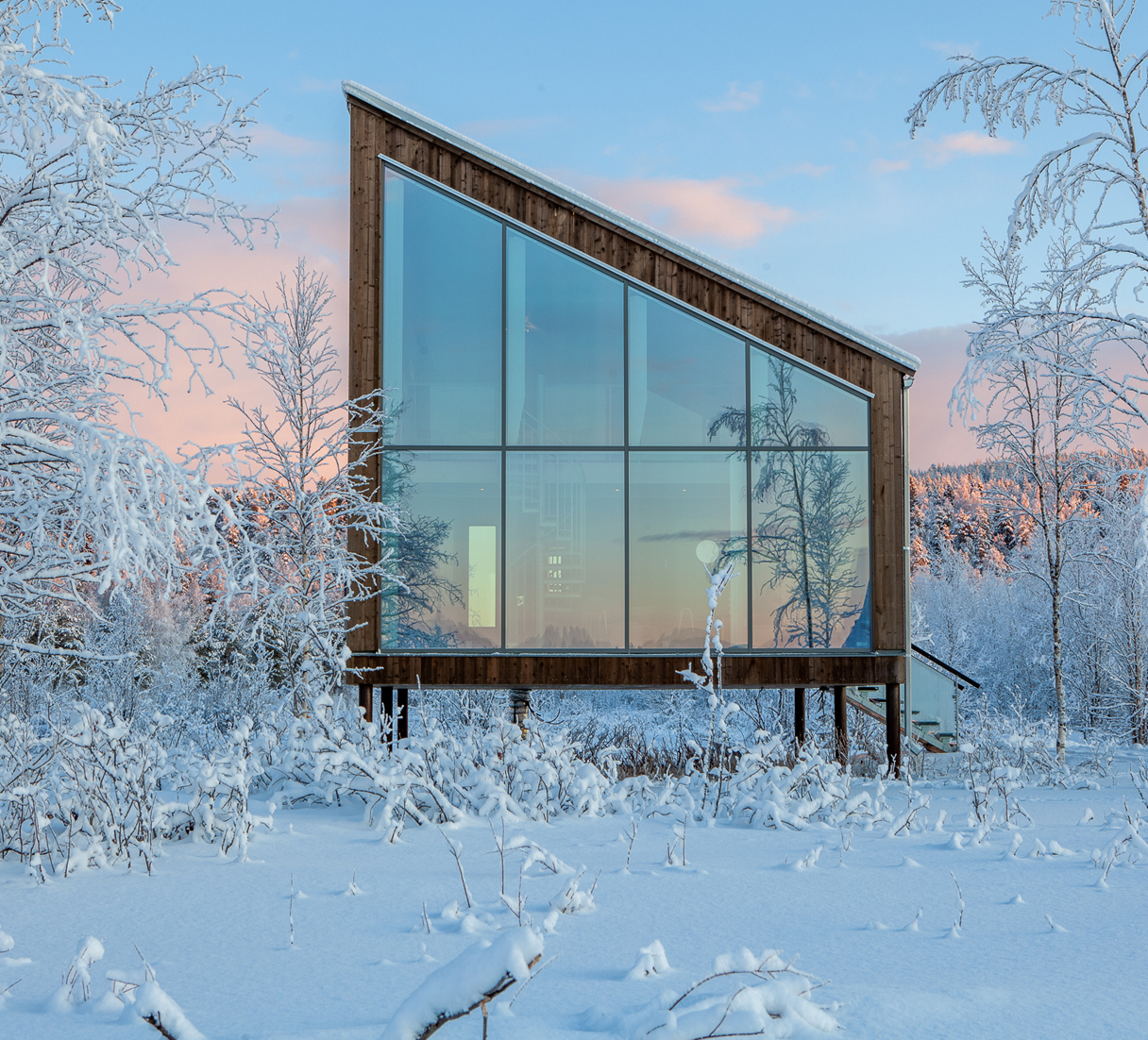 Outside a cabin