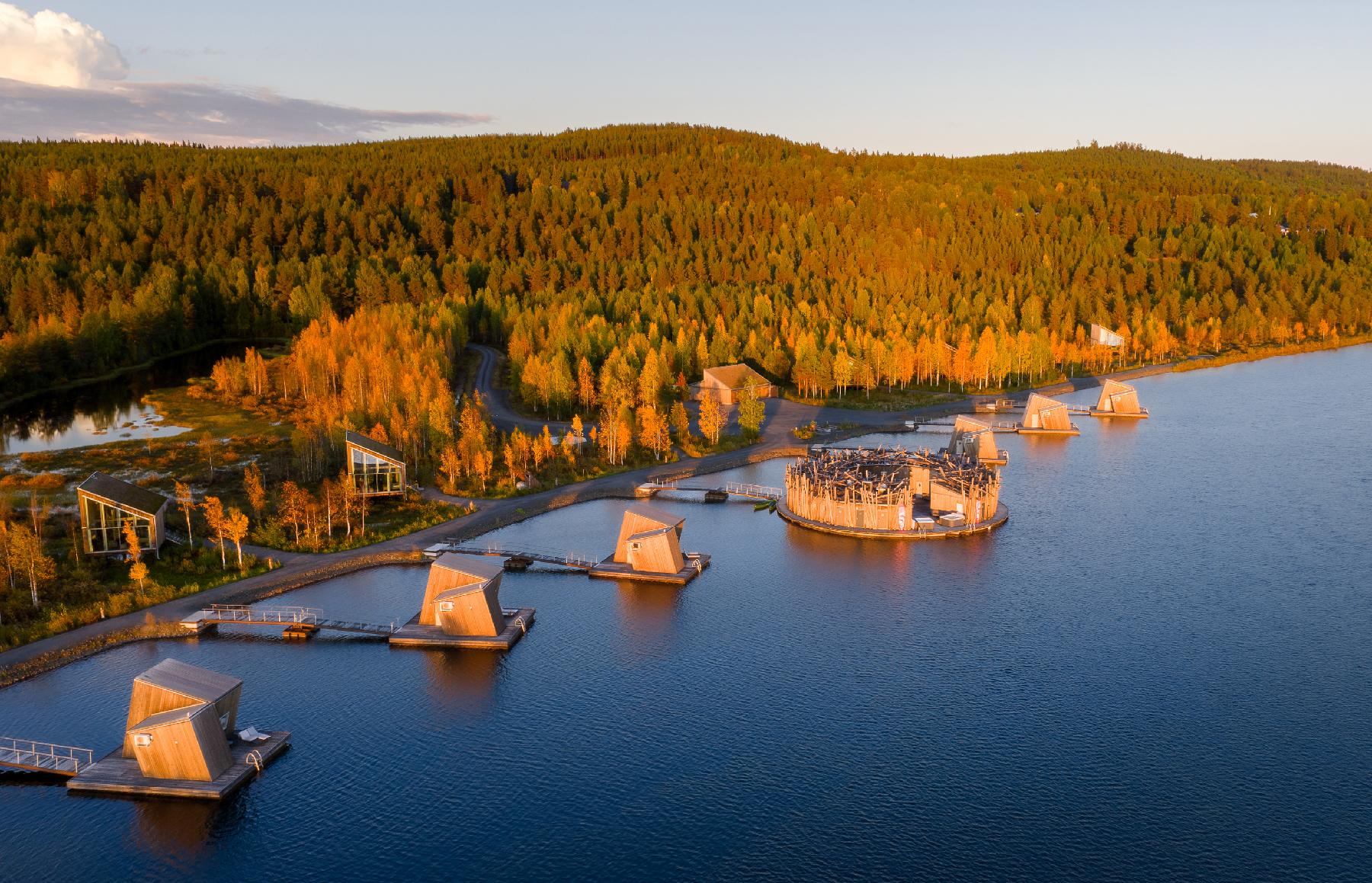 Six land and water cabins were added to the spa to create a viable business