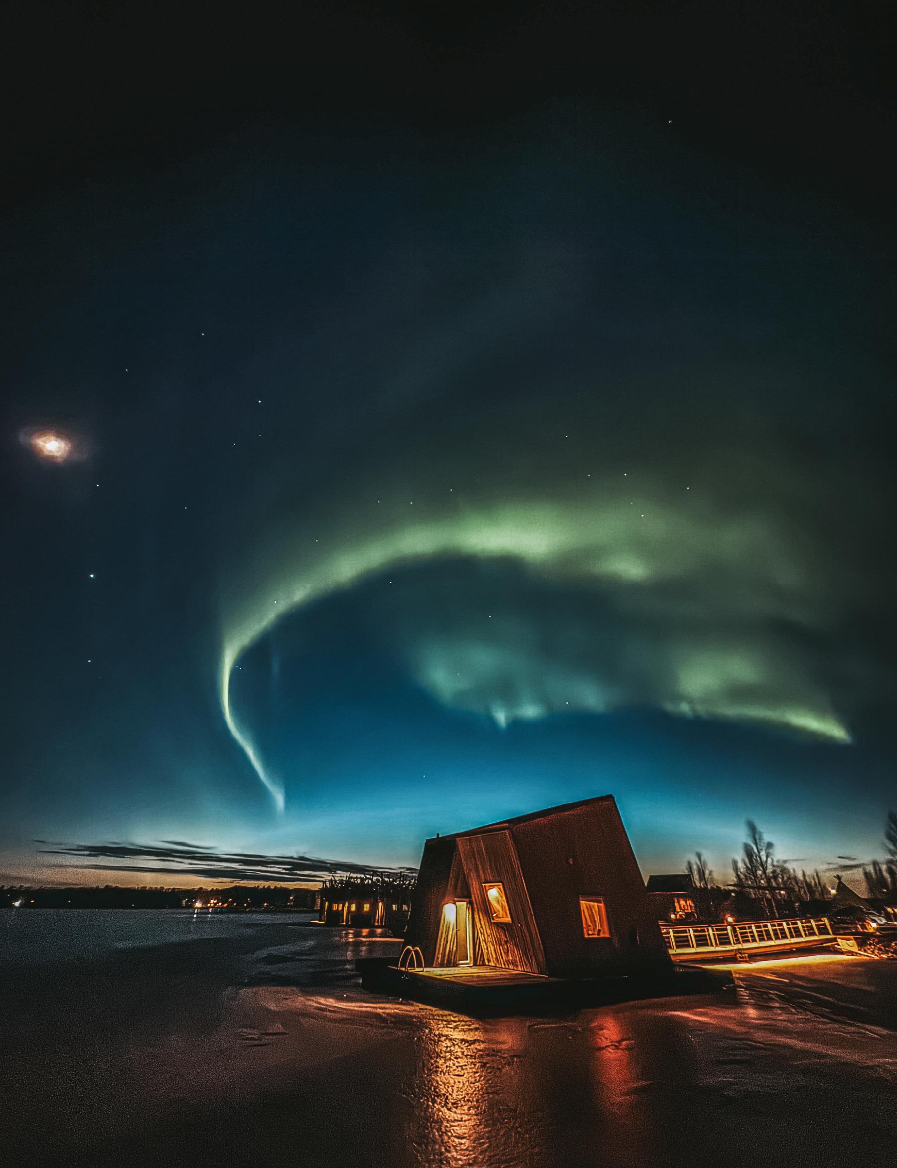 Framed by the Northern Lights, Arctic Bath quickly became a bucket list destination