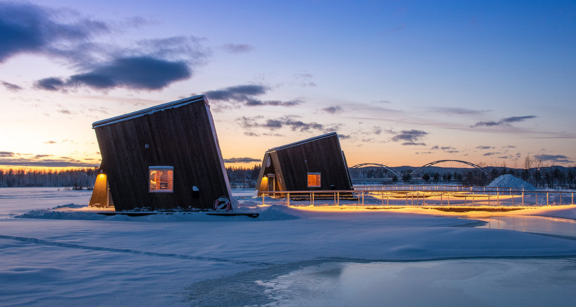 View of cabins