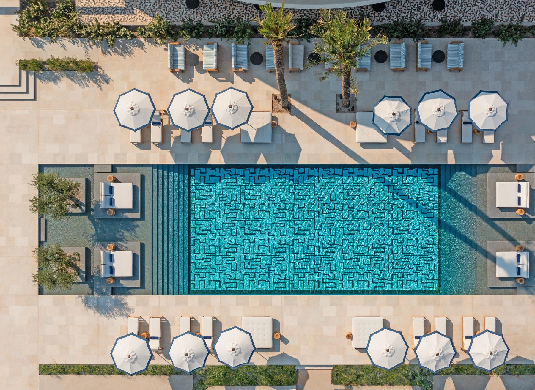 Aerial view of pool