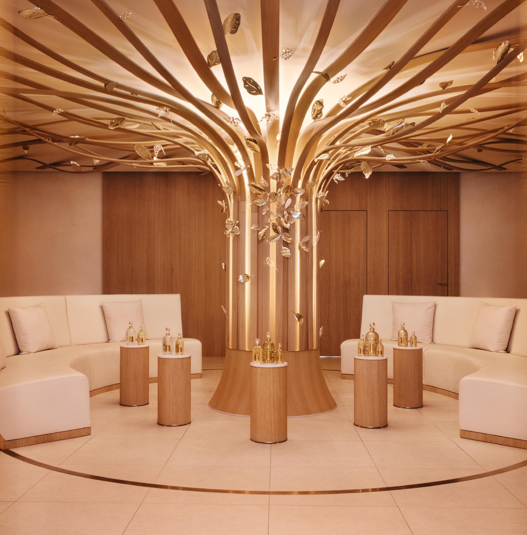 The Tree of Life sculpture at Guerlain Spa at Le Beau-Rivage Palace, Lausanne