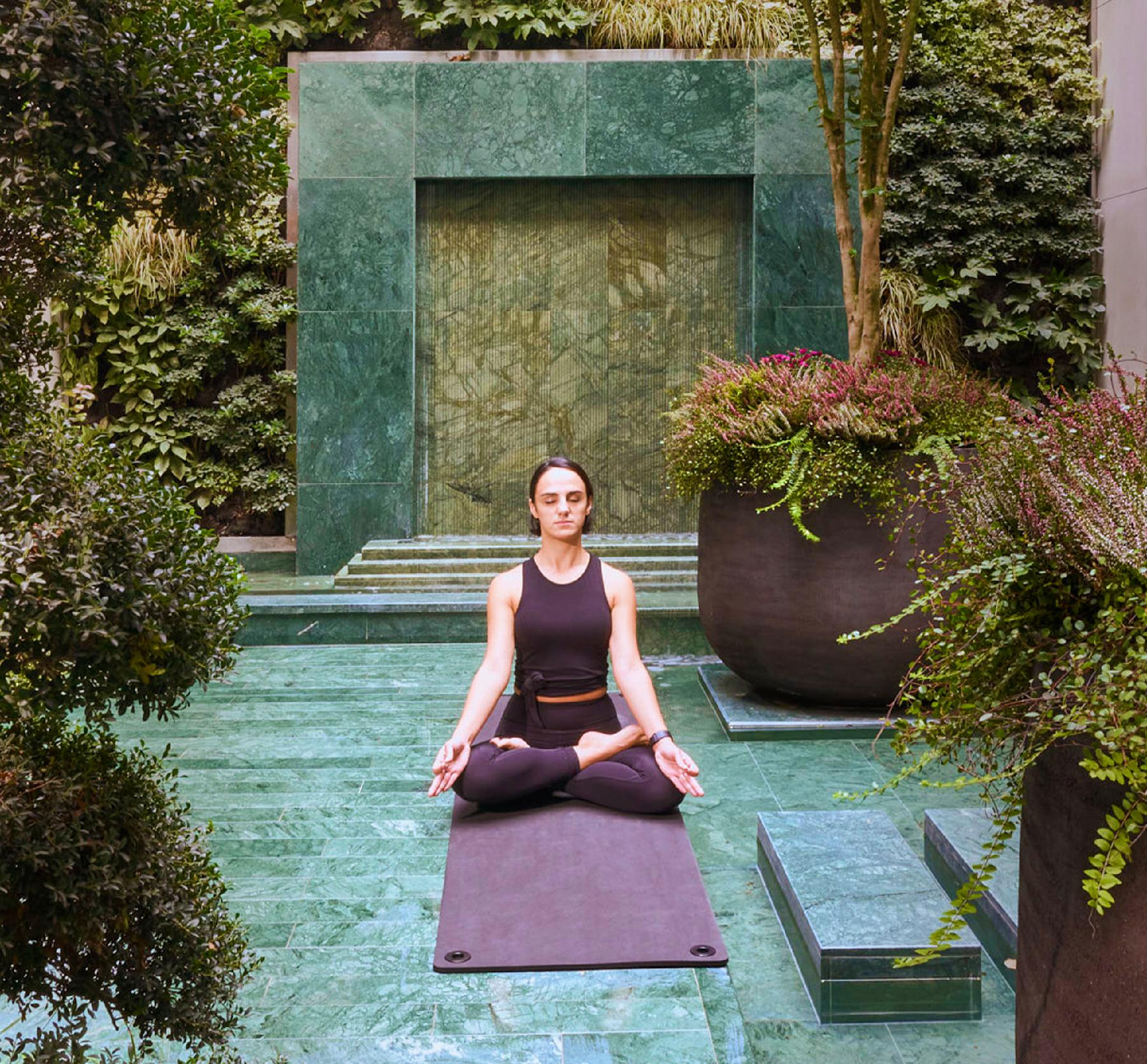 Woman meditating