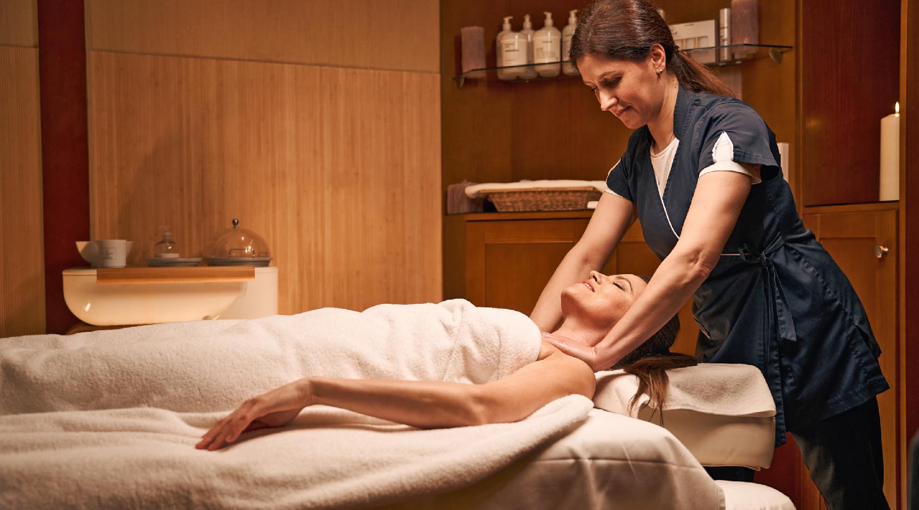 Woman having treatment