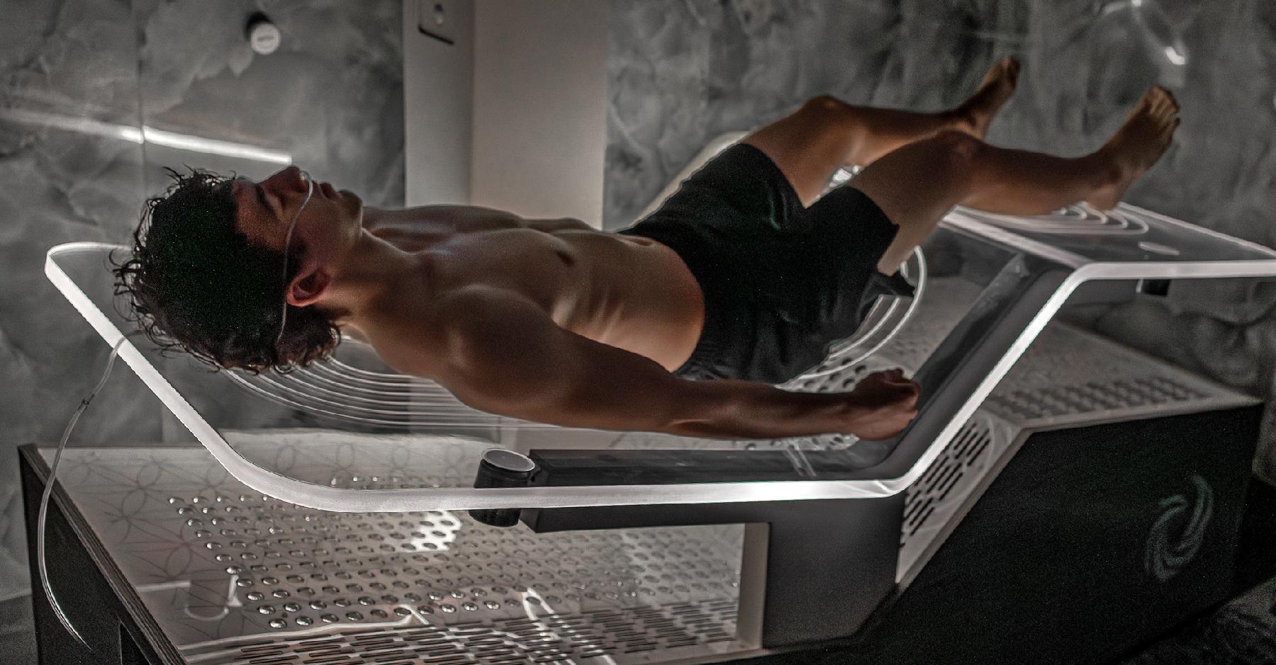 Man laying on Ammortal Chamber