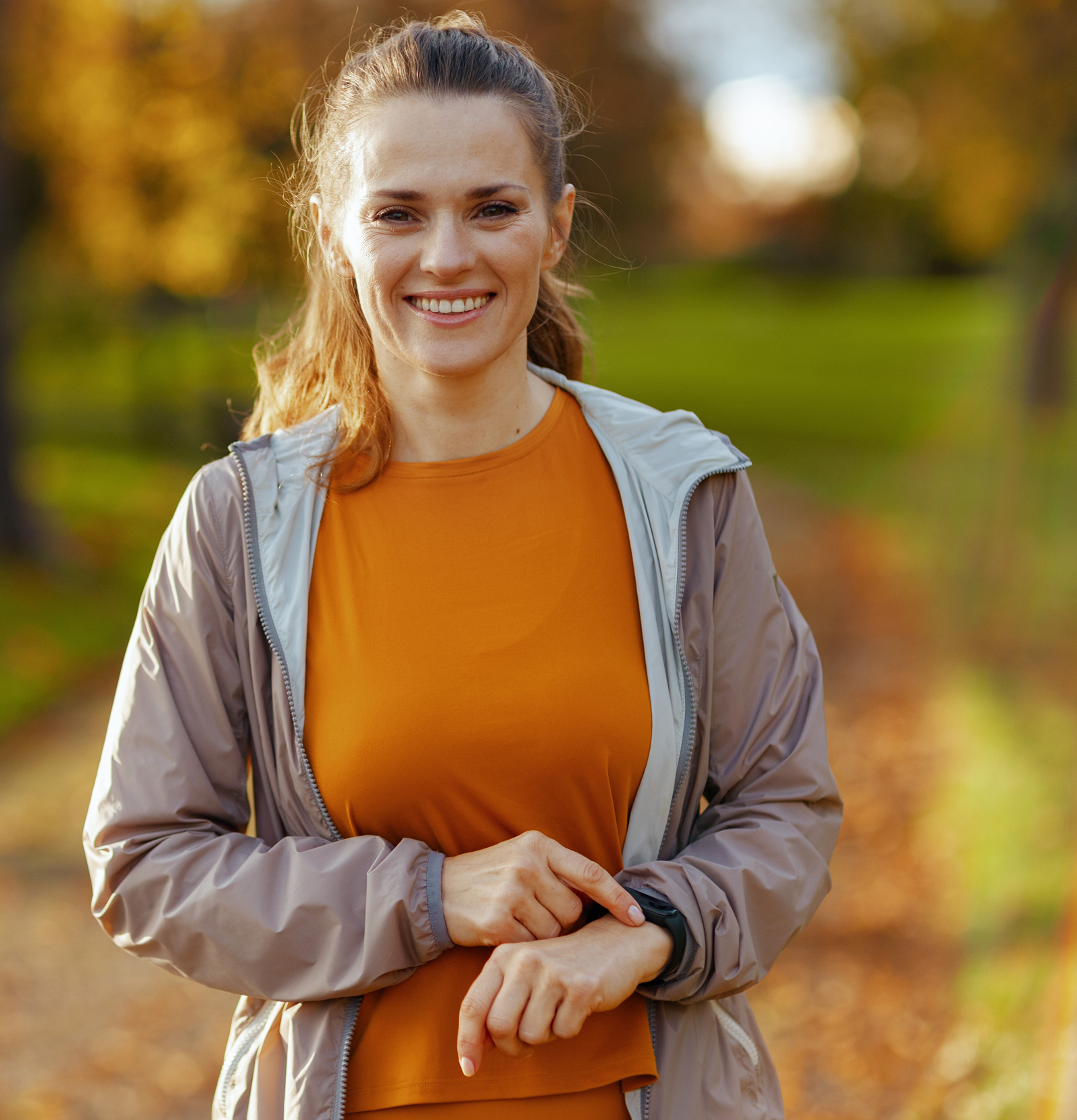 Woman out walking