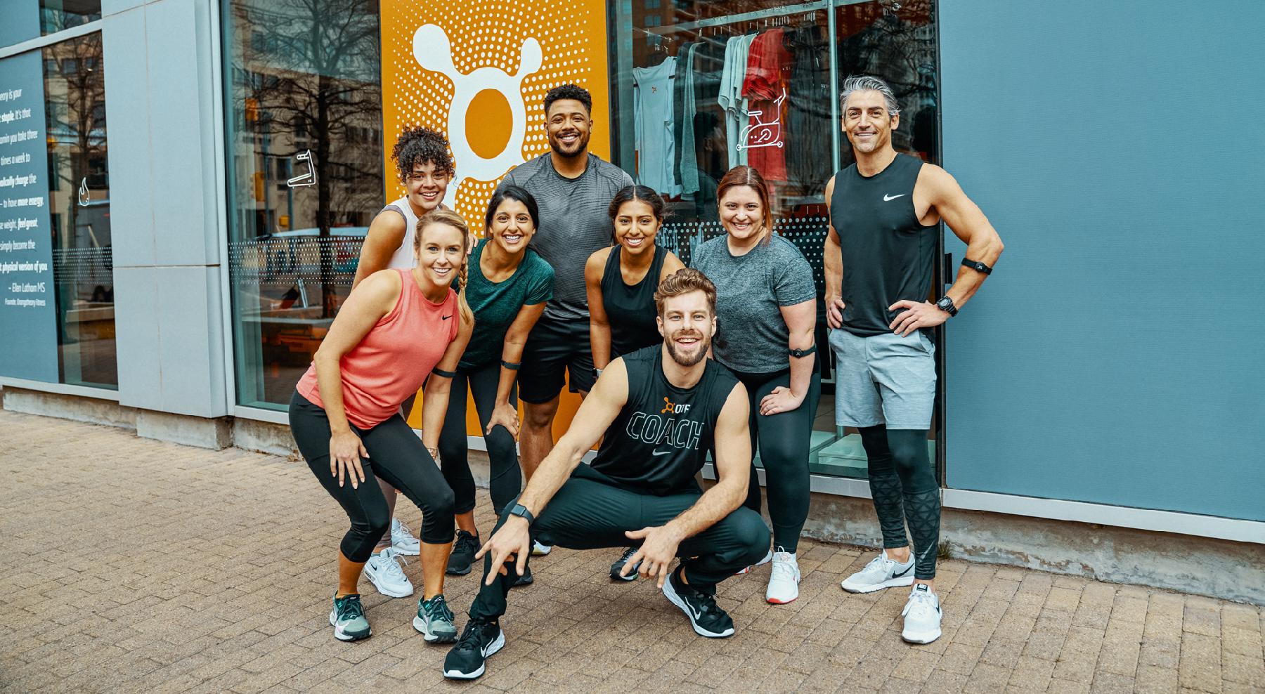 Group outside Crunch gym