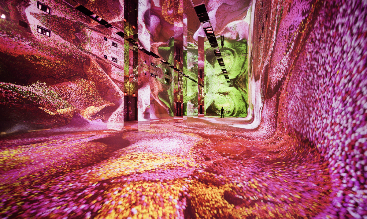 The inaugural exhibition was inspired by the rainforest / ©2026 Refik Anadol Studio