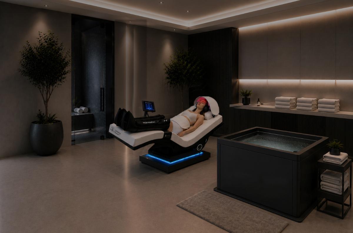 The lounger offers a 25-minute stacked recovery session / Living Earth Crafts The lounger offers a 25-minute stacked recovery session / Living Earth Crafts