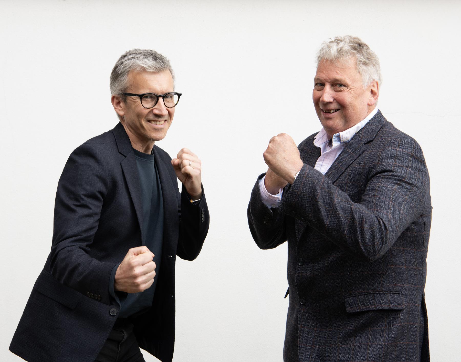 CEO Saunders with industry veteran and UK Active chair, David Stalker