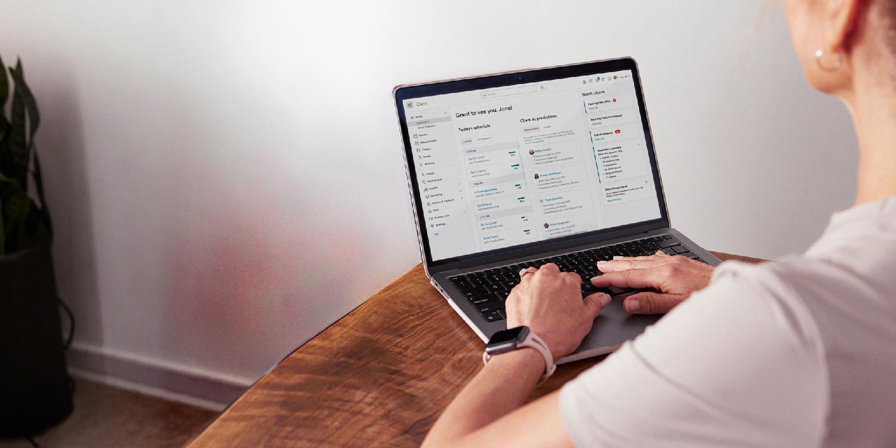 Man using laptop