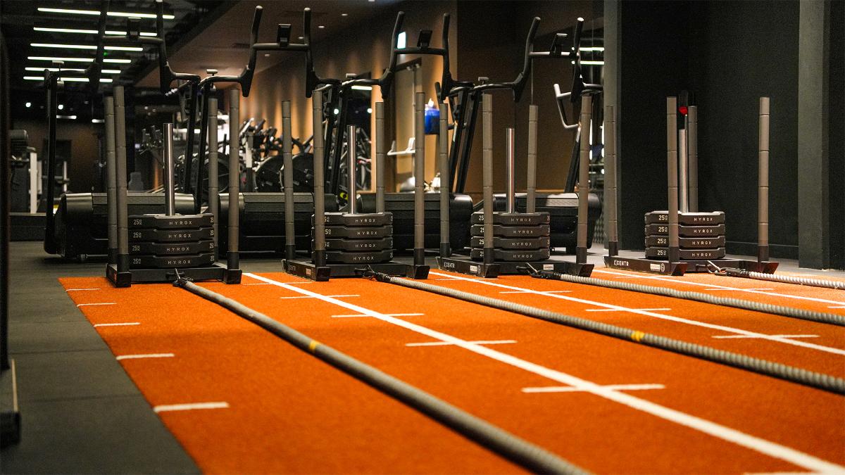 There is a dedicated Hyrox area / Fitness First There is a dedicated Hyrox area / Fitness First
