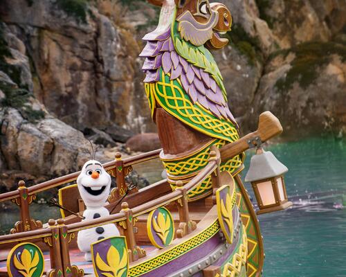 The new world features a next generation Olaf animatronic figure / Disneyland Paris