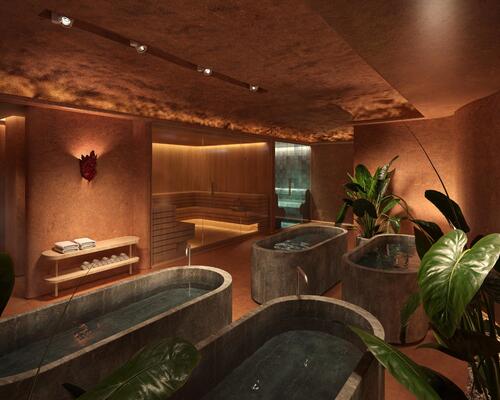 Tramp Health combines health and fitness, wellness and hospitality / Tomèf Design digital render