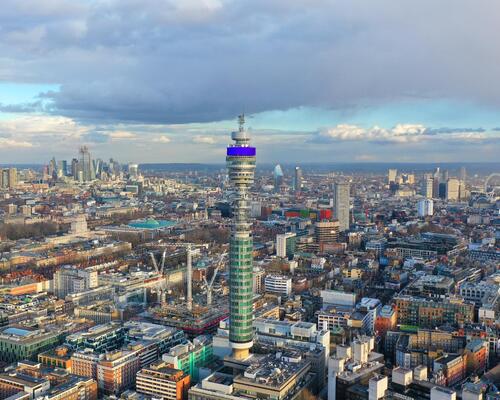 The Grade II-listed BT Tower is 620ft tall / Shutterstock/ Aerial-motion