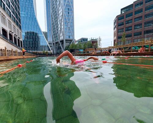 Sea Lanes offers open water swimming in the heart of London's business district