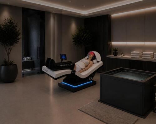 The lounger offers a 25-minute stacked recovery session