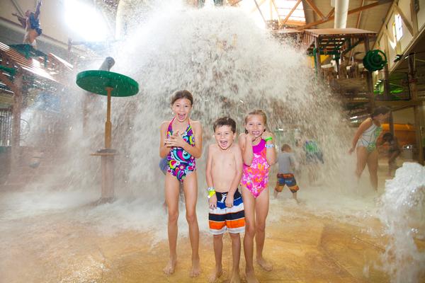 Every Great Wolf Resort boasts a Fort Mackenzie interactive treehouse with tipping bucket / PHOTOS: Great Wolf Resorts