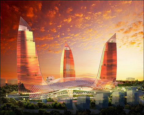The Flame Towers is a standout project in Baku; a 299-bedroom