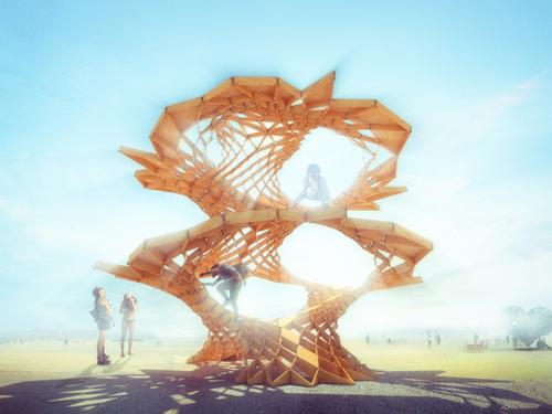 Designed by Tobias Power, the structure features many twists and branches