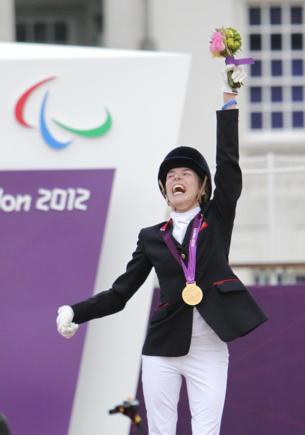 Sophie Christiansen, TeamGB’s triple gold 
medallist of the London 2012 Paralympics