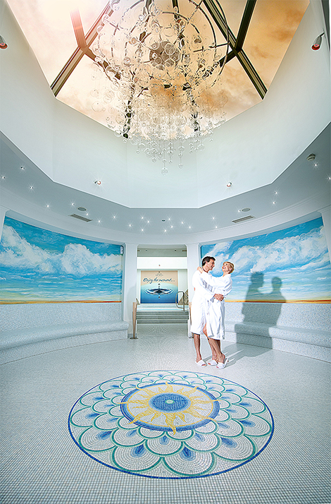 Covering 2,000sq m, the Grand Spa has 
a wide range of facilities 