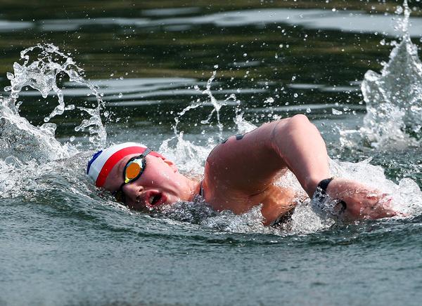 For a 3km swim, Patten needed 
to be at her 
maximum heart rate
