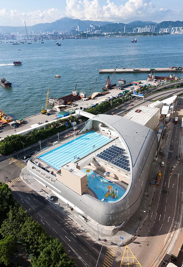 The centre in Kennedy Town, Hong Kong, features an outdoor lap pool and leisure pool, with more pools to come