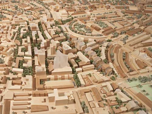 A model of how the redeveloped Earls Court site could look